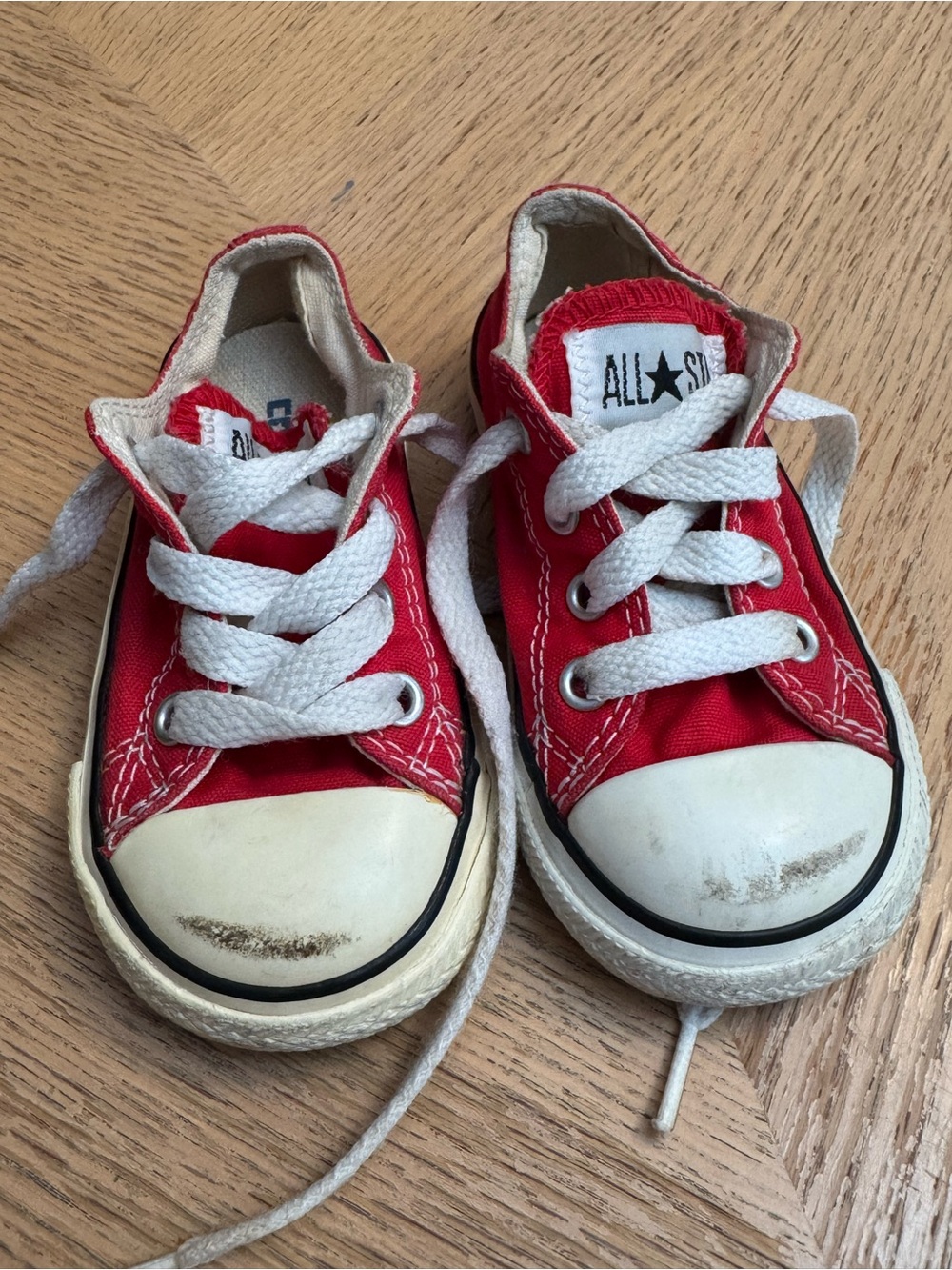 Red Kids Converse Sneakers - All Star Style, toddler size 5